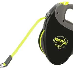 Sonderaktion Flexi Neon Giant Gurt M: 8 m schwarz/neongelb